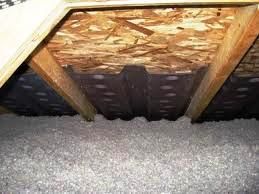 An image of an ineffective insulation baffle.