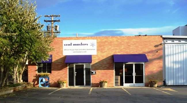 Image of the front of the Vent Masters Store.
